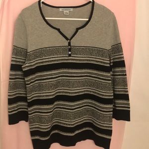 Liz Claiborne 97% Cotton Pullover Sweater Size L